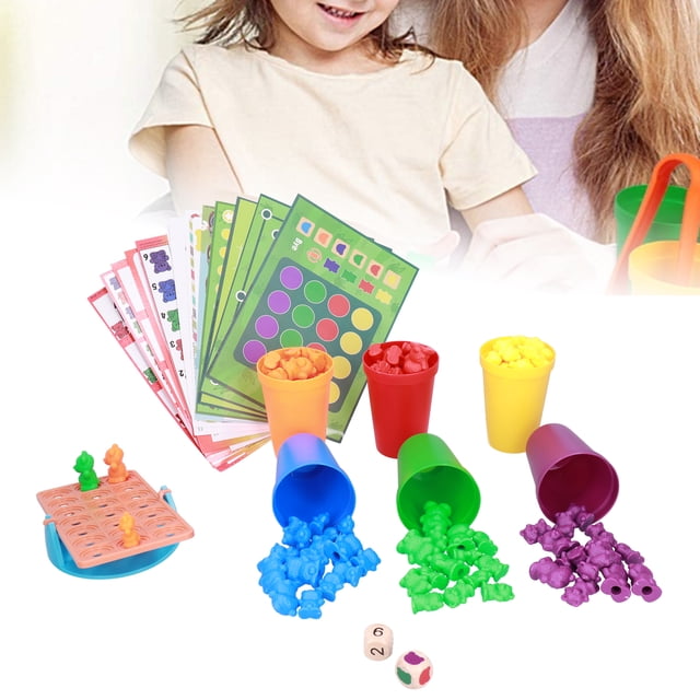 Juguete De Clasificación De Colores De Osos, Juguetes De Osos Para Contar, Interacción Entre E Hijos Firme Y Resistente, Educativo Para El Hogar Para Reuniones De Fiestas