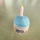 thumbnail image 4 of Juguete chirriante de pastel de cumpleaños para perro | Peluche de algodón suave y masticable | Juguete de peluche seguro y no tóxico | Colores azul y blanco | Perfecto para fiestas de cumpl, 4 of 5