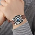 thumbnail image 7 of Genoa Miyota Japanese Movement Rotating Bezel Watch with Brown Genuine Leather Strap Birthday Christmas Gifts, 7 of 7