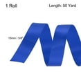 thumbnail image 2 of Uxcell 5/8" 50 Yard Satin Ribbon Grosgrain Thin Solid Silk Wedding Bouquet Ribbon for Valentine's Day Gift Wrapping Blue, 2 of 7