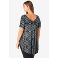 thumbnail image 2 of Roaman's Women's Plus Size Ultra Drape V-Neck Swing Tunic Top, 2 of 5