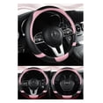 thumbnail image 2 of Funda Protector Cubre Volante Accesorios Auto Mujer Tipo O 38cm Modelo Negro con Rosa, 2 of 4