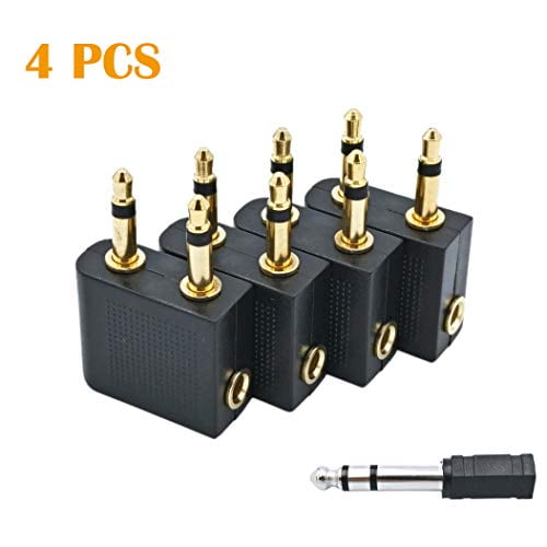 Firefly Airplane Flight Headphone Adapters, 3.5mm Golden Plated Airline