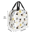 thumbnail image 2 of Yiaed Cute Cat Print Insulated Lunch Bag Reusable Cute Tote Lunch Box, Leakproof Cooler Lunch Bags for Work Office Travel School Picnic, 2 of 5