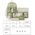 thumbnail image 3 of Cute Bear Doll Canvas Backpack Set for Middle School Students - Large Capacity Multi-Functional School Bag with 4 Additional Bags (Handbag, Crossbody Bag, Storage Bag, Small Item Pouch) - Ideal Kids', 3 of 6