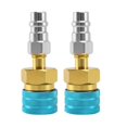 thumbnail image 1 of 2X R1234Yf A R134A Acoplador Rápido de Lado Bajo, R12 A R134A Conector de Adaptador de Manguera para Aire Acondicionado del Automóvil Carga de Ac, 1 of 5