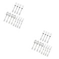 thumbnail image 3 of Transemion Plastic Forks Spoons Knifes Silverware Decor Party Silver 18.5cm 2Set, 3 of 6