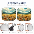 thumbnail image 6 of Wukai Field Style Bicycle Young Sunflower Print Windshield Sun Shade, Car Front Window Shades Sunshade Cover Sun Visor Shield Block Automotive Interior Protector Blocks UV Rays-Large, 6 of 6