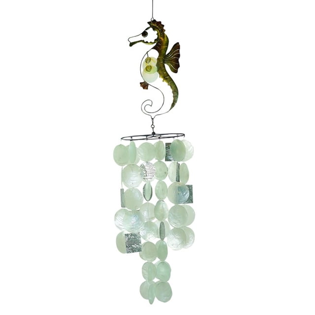 In the Breeze 7013 Capiz Seahorse Decorative Wind Chime