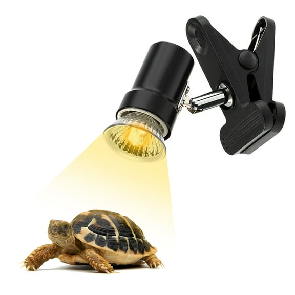 DaToo Reptile Heat Lamp Rotatable Turtle Heating Light with 50W UVA UVB Heat Bulb Simulated Sunlight Basking Spot Lamp with Clamp for Reptiles Lizard Amphibian Bearded Dragon Snake