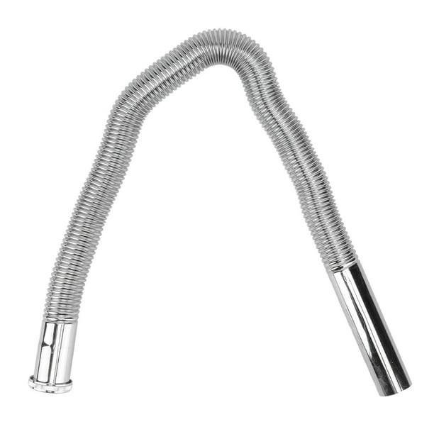 Tubo de desagüe flexible para lavabo de baño, corrugado, en forma de U, sin olor, de latón, G1-1/4 pulg.