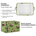 thumbnail image 2 of Yayeee 2 Pack Canvas Storage Basket with Handles for Shelves Fabric Bins Closet Organizer, Game Day Footballs, 2 of 8