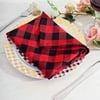 Buffalo Plaid Napkins | 5 Pack | 15"x15" | Black/Red | Checkered Gingham Polyester Napkin