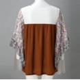 thumbnail image 5 of Womens Long Sleeve Shirts Fashion Color Matching Leopard Print Floral Crew Neck T Shirt 2025 Fall Work Tee Pullover Outfits, 5 of 6