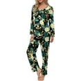 thumbnail image 3 of Anygrew Women's Pajamas Set Long Sleeve Shirts and Long Pants 2 Piece Pjs Sleepwear with Pockets, 3 of 7