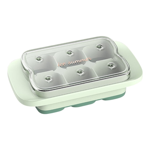 Xihbxyly Máquina para Hacer Cubitos de Hielo, Molde de 6 Agujeros de Fácil Liberación, Diseño Compacto, Inyección Rápida de Agua, Versátil para Bebidas, Uso Doméstico, Ideal para Regalar, Tamaño 14 X