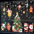 thumbnail image 2 of 2 unids/set pegatina de ventana de doble cara extraíble de Pvc a prueba de agua pegatinas estáticas de Papá Noel de Navidad para el hogar, 2 of 5