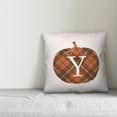 thumbnail image 3 of Creative Products Plaid Pumpkin Monogram - Y 18x18 Spun Poly Pillow, 3 of 3