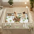 thumbnail image 2 of WOBOGO St Patricks Dachshund in A Shamrock Hat Pattern Baby Playmats Extra Large Waterproof Rollable Activity Pads for Toddlers 50×50inch, 2 of 7