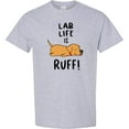 thumbnail image 3 of Inktastic Lab Life is Ruff Yellow Lab T-Shirt, 3 of 5