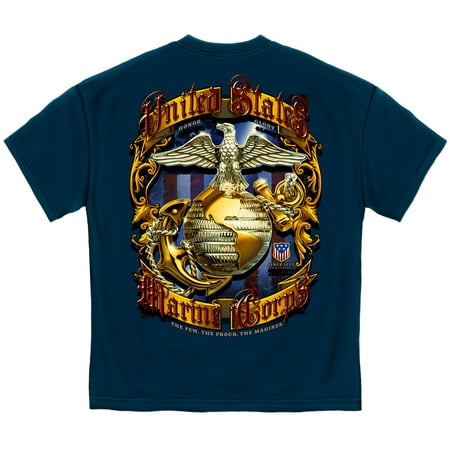 Navy Marine Corps Memorial - Marine Corps, USMC T-Shirt Usmc Traditional Marine Corps Foil Navy