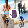 thumbnail image 4 of Unique Bargains 1 Pc Phone Holder Arm Bands with Zipper for Hiking Gym Purple PU Leather, 4 of 4
