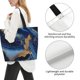 thumbnail image 3 of Fotbe Navy Blue Marble Bolsa Tote Estética de Lona con Estampado para Mujer - Bolsa Reutilizable de Hombro Casual para Vacaciones, Compras, Trabajo y Gimnasio, 3 of 8