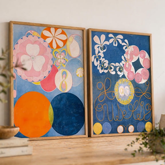 Hilma Af Klint Prints Abstract Wall Art Bedroom Art Set Home Decor Office Wall Art Set 2