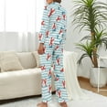 thumbnail image 3 of Top-kevin Women's Pajama Sets Sea Lobster Cartoon Long Sleeve Lounge Sets Pjs Sleepwear with Pockets, 3 of 12