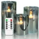 thumbnail image 1 of Juego de 3 velas LED de vidrio sin llama Lamp NICEME con control remoto, 1 of 9