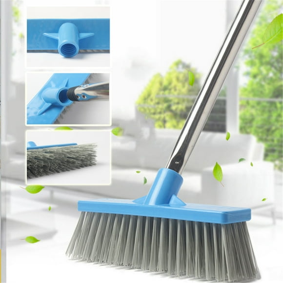 TopLLC Floor Scrub Brush, Stiff Bristle Cleaning Scrub Brush with Extendable Long Handle, Heavy Duty Shower Scrubber Brush Bathtub Tile and Grout Cleaning Tool for Bathroom Kitchen Deck Pool Patio