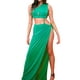 thumbnail image 2 of VISgogo Vestido Largo para Mujer, Hombro Oblicuo Hueco hacia Fuera Color Sólido Vestido de Una Pieza con División Alta VISgogo moda, 2 of 9