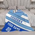 thumbnail image 5 of Custom Blanket for Bed Fans Gift Soccer City Winter Summer Fleece Throw Blankets Personalized Name & Number, 40"x50", 50"x60", 70"x80" A1, 5 of 5