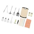 thumbnail image 3 of Camping Kitchen Utensil Set, 420 Stainless Steel Cooking Utensil Organizer Travel Set 15PCS  for Picnics, 3 of 7