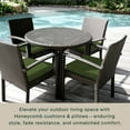 thumbnail image 4 of Textured Solid Artichoke Green Premium Dining Seat Cushion (2-Pack), 4 of 8