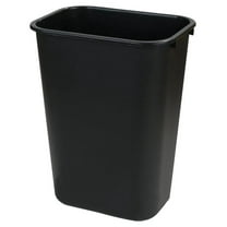 34294103 Plastic Deskside Wastebasket, 41 Quart, Black 1 Pack