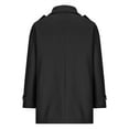 thumbnail image 5 of Lovskoo Men's Classic Notched Collar Double Breasted Wool Blend Pea Coat Long Sleeve Keep Warm Windbreaker Coat Black, 5 of 7