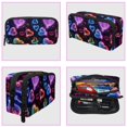 thumbnail image 3 of MUOOUM Pencil Case, Neon Hearts Pattern Large Capacity Pencil Pouch Stationery Pen Bag, 3 of 7