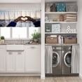 thumbnail image 5 of LALILO Kitchen Curtain Valance Walk Couple Love Winter Forest Rod Pocket Window Curtain 52"x 18" Set of 2, 5 of 5
