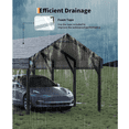 thumbnail image 2 of 10 x 15 FT Metal Carport,Heavy Duty Carport Canopy with Galvanized Steel Frame and Roof,Outdoor Car Tent Garage Shelter for Pickup, Truck, Boat and Tractor,All-Weather Material, 2 of 7
