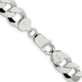 thumbnail image 3 of 925 Sterling Silver Curb Chain Styles Necklace 10.6 mm Beveled 26 inch, 3 of 4