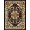 thumbnail image 2 of Nourison Delano Persian Center Medallion Black 6'7" x 9'6" Area Rug, (6' x 9'), 2 of 6