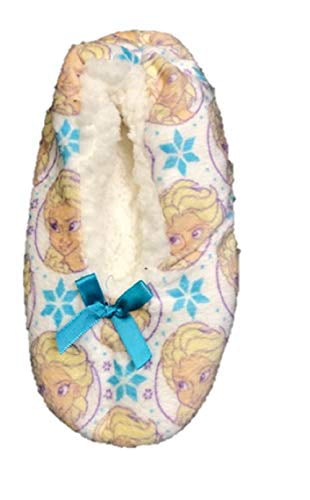 DISNEY Frozen ll Fuzzy Babba Slipper Socks Size 13-4 M/L Blue NEW Free Ship!