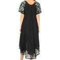 thumbnail image 2 of Sakkas Sara Batik CaftanTank Dress / Cover Up - Black / Mint - One Size Regular, 2 of 5