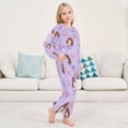 thumbnail image 6 of Fluffy Pajamas Set Fuzzy Winter Warm Pj Sets Pullover Tops and Long Pants Purple Adorable Mermaid X-Small, 6 of 8