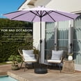 thumbnail image 4 of Best Choice Products 10ft Outdoor Steel Market Patio Umbrella w/ Crank, Tilt Push Button, 6 Ribs - Lavender, 4 of 8