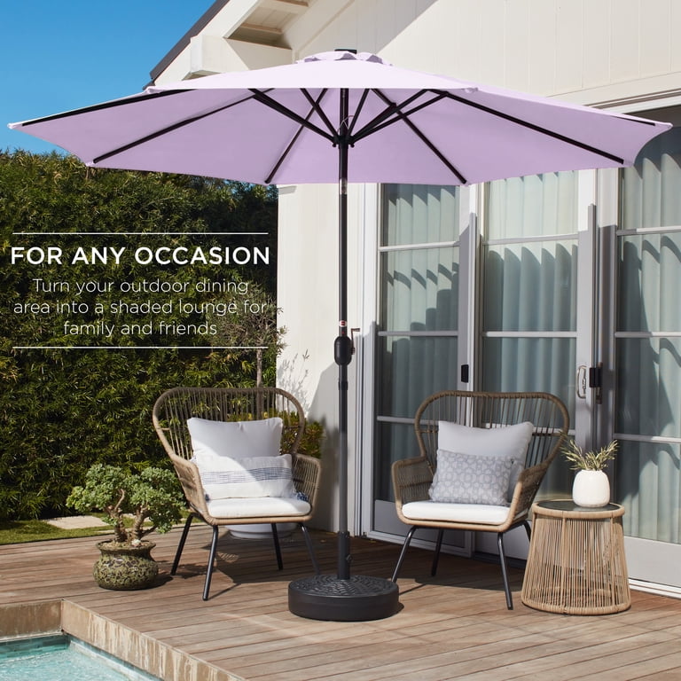 lavender patio umbrella PURPLE LEAF 8' x 8' 240 GSM Excellent UV Protection Taupe powered LED allows you to reignite your passion for outdoor dining and brighten your summer nights Best Choice Products 10ft Outdoor
