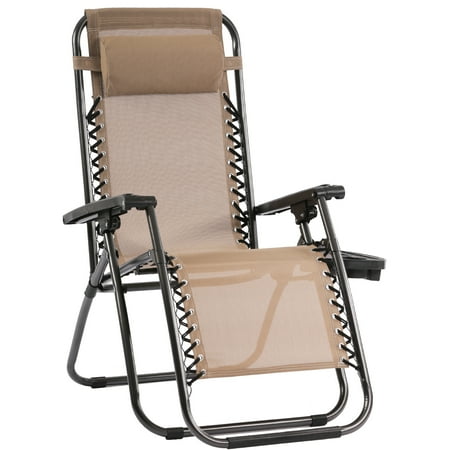 Zero Gravity Chair Patio Chairs Lounge Chaise Recliners Folding For Outdoor Yard Bench Pool Side With Pillow And Cup Holder
