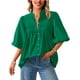 thumbnail image 1 of Blusa PRETTYGARDEN para mujer, verano 2025, manga corta, verde, 1 of 8