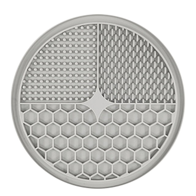 Lick Pad Slow Food Pad - Sin Ventosa - Redondo Gris 20CM (Panal + Punto + Tira) MFZFUKR CPB-US-CJZ614-6